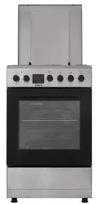 Aragaz mixt Samus SM563AENS INOX, Gaz, 4 Arzatoare, Cuptor electric, 43 L, 50 cm (Inox)