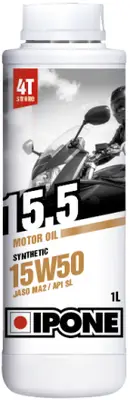 Ulei moto 4T Ipone 15.5 (15W50) Sintetic - JASO MA2 - API SL, 1L