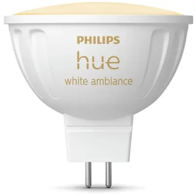 Philips Bec LED inteligent Philips Hue MR16, Bluetooth/Zigbee, tip spot, GU5.3, 12V, 5.1W, 400 lm…