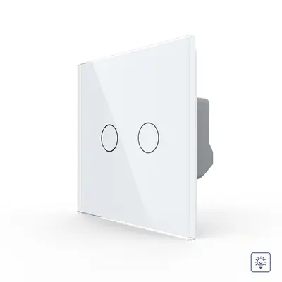 Intrerupator Dublu cu Variator LIVOLO cu Touch Din Sticla – Serie Noua