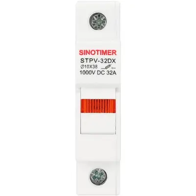 Soclu siguranta fuzibila DC SINOTIMER STVP-32DX cu lampa, 32A, 1000V DC, cartus 10x38 mm, pentru…