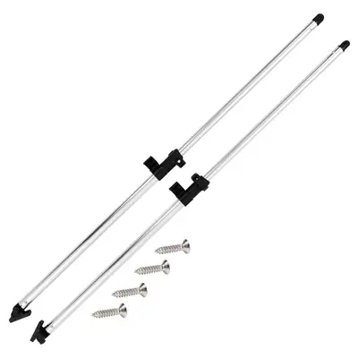 Stalpi de sustinere parasolar barca bimini, 2 buc., aluminiu