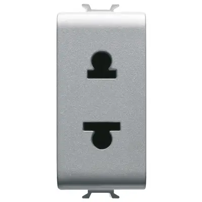 Priza 1M standard euro/american 15A Gewiss Chorus GW14287, titan