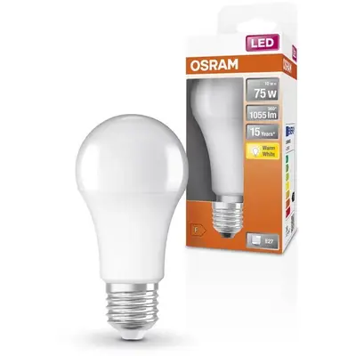 OSRAM Bec LED Osram LED STAR A75 E27, 10W (75W), 1055 lm, lumina calda (2700K), clasa energetica F