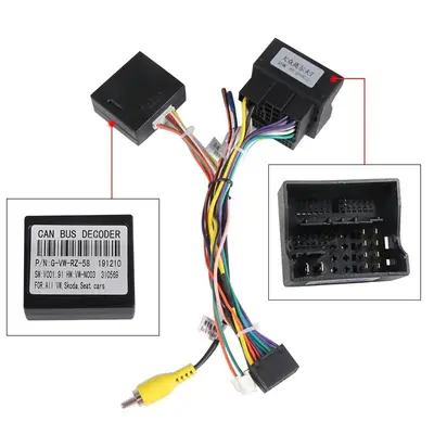 Cablu 52 pini si canbus Raise pentru conectare navigatie cu android la masini VW, Skoda si Seat…