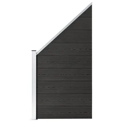Panou de gard, gri, 95x(105-180) cm, wpc