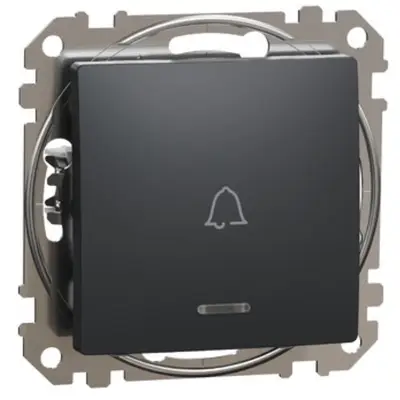 Intrerupator cu revenire Schneider Sedna Design SDD114131L cu simbol sonerie si indicator LED…