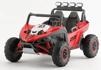 UTV electric pentru copii, Kinderauto Arrow Dune-Buggy, 220W, 12V, roti EVA, premium, 2 locuri, rosu