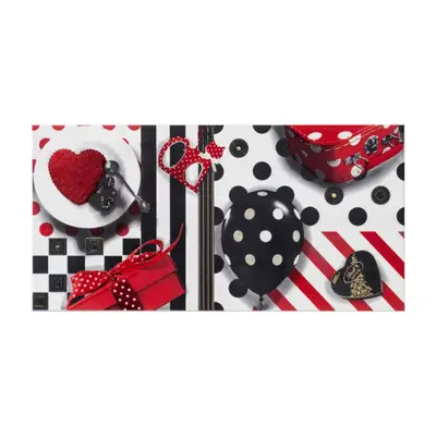 Faianta decorativa Charlotte Red Heart 1 25 x 50