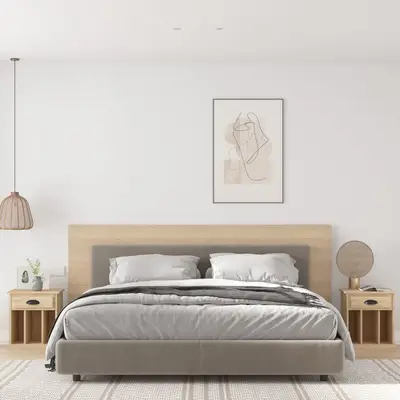 Noptiere, 2 buc., stejar sonoma, 43x36x50 cm