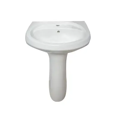 Set lavoar cu piedestal Repose 55 cm alb lucios
