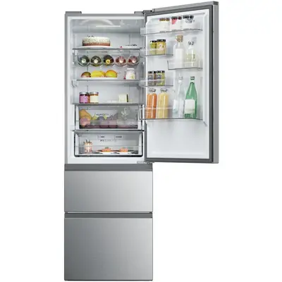 HAIER Combina frigorifica Haier 3D 60 Seria 5 HTW5618DNMG, 360 l, Clasa D, No Frost, Afisaj…