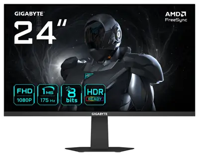 Monitor Consumer GIGABYTE GS24F14A, 23.8", 1920 x 1080 pixeli, Black