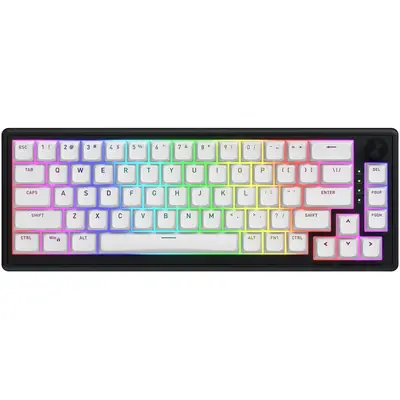 HATOR Tastatura V Hator Skyfall 60, Switch HATOR Aurum Sterling linear, Alb-negru
