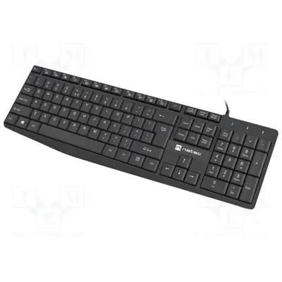 natec Tastatura Natec NKL-1950 Nautilus, US slim, cu fir, Negru