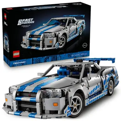 LEGO Technic - Masina Nissan Skyline GT-R (R34) din Mai furios, mai iute 42210, 1410 piese