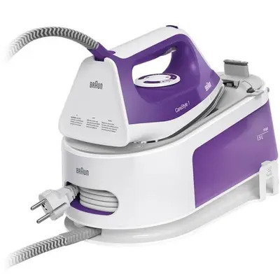 BRAUN Fier de calcat cu statie, Braun, CareStyle, 2400 W, Ceramica, Mov, Alb