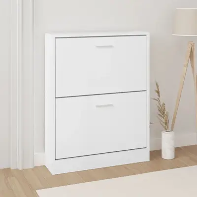 Pantofar, alb, 59x17x81 cm, lemn prelucrat