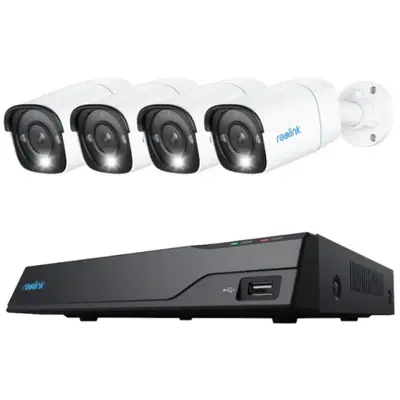 Reolink Kit Camere de supraveghere NVR Reolink NVS8-8MB4, 8 canale + 4 x Camera supraveghere B800