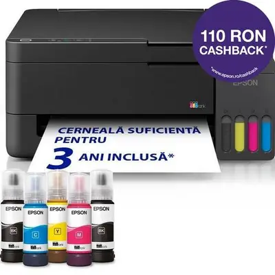 Multifunctionala Epson EcoTank L3310, InkJet CISS, Color, Format A4, 6 ppm, USB