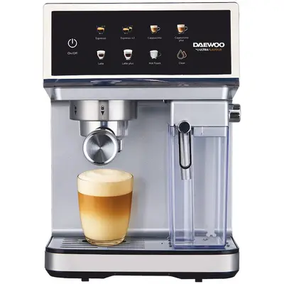 Daewoo Espressor manual Daewoo DCMM1350, 1350 W, pompa ULKA 20 Bari, rezervor apa 1.6L, recipient…