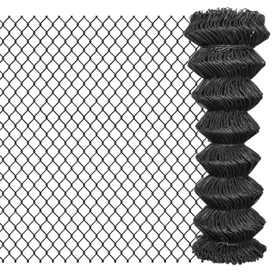 Gard plasa de sarma, gri, 25 x 1,25 m, otel