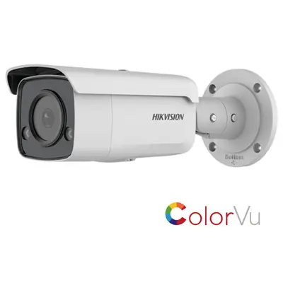 Camera IP ColorVu Hikvision DS-2CD2T47G2-L-4mm, 4MP, lentila 4mm, lumina alba 60m, 130 dB WDR, slot…