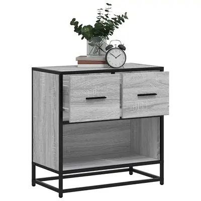 Noptiera gri sonoma 60x31x60 cm lemn prelucrat si metal