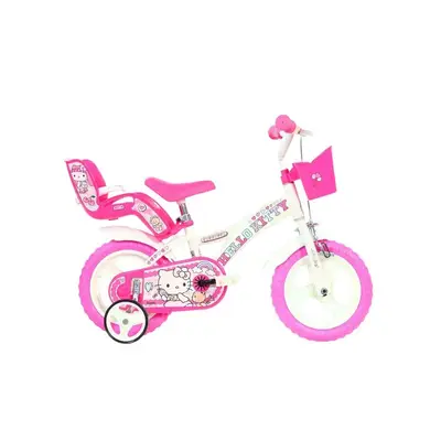 Bicicleta copii, Dino Bikes, Hello Kitty, Roti ajutatoare, Cosulet frontal, Scaunel pentru papusi…