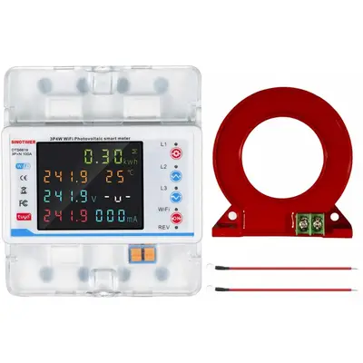 Contor de energie trifazic 3P+N, diferential, Sinotimer ,WiFi Tuya, bidirectional, panouri…