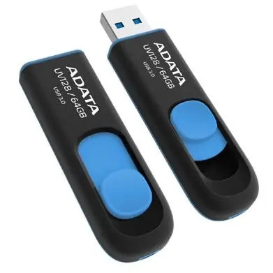Memorie USB 3.0 UV128 64GB, negru cu albastru
