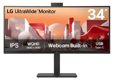 Monitor IPS LED LG 34inch 34BA85QE-B, UWQHD (3440 x 1440), HDMI, DisplayPort, Ecran curbat, Boxe…