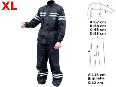 Pantaloni si geaca de ploaie,neagra,marime XL