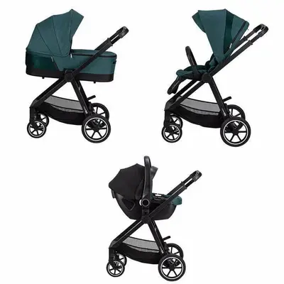 Carucior 3 in 1, FreeON, Opty, Pana la 22 kg, Cu landou, Scoica auto conform ECE R129, Parte sport…