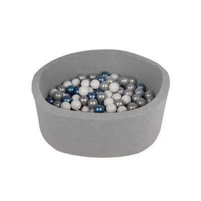 Piscina uscata, BabyTrold, Cu 100 bile, Fara ftalati si BPA, Husa detasabila, 90x90x30 cm, 18…
