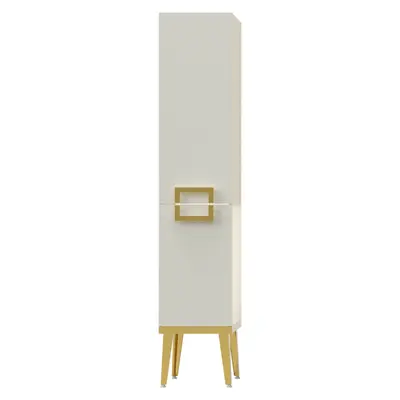 Dulap soldat baie Pierre Cardin Mercury alb-auriu 35x150 cm