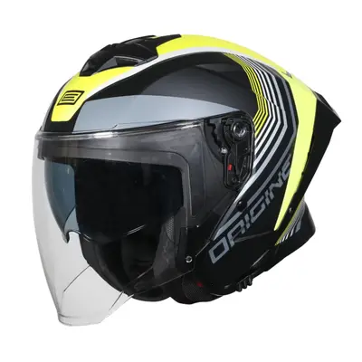 Casca moto semi-integrala, Origine Aprica Shade culoare negru galben, marime M