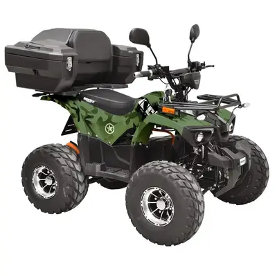 ATV electric Kinder EcoDusty XXL 1200W 60V 20Ah cu COC, omologare rutiera, Army green