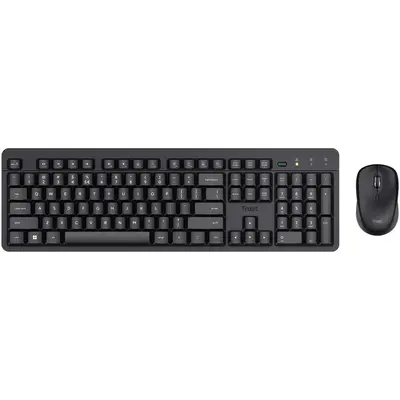 Trust Kit Tastatura si mouse Trust Ody II, Wireless 2.4 GHz, Negru TR-25018