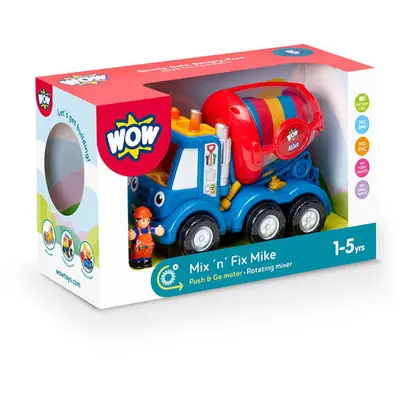 WOW Toys Jucarie pentru copii WOW Toys, Autobetoniera, Mix n Fix Mike, 1-5 ani