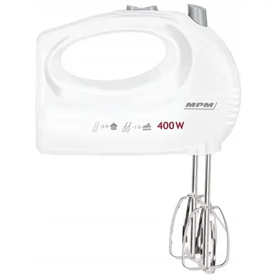 MPM Mixer MPM, MMR-25 400W, 1.5 regulare a vitezei, 2 tipuri de teluri, Alb