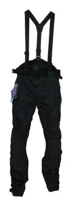 Pantaloni moto textil cu bretele, 786-1220, marime 2XL, culoare negru