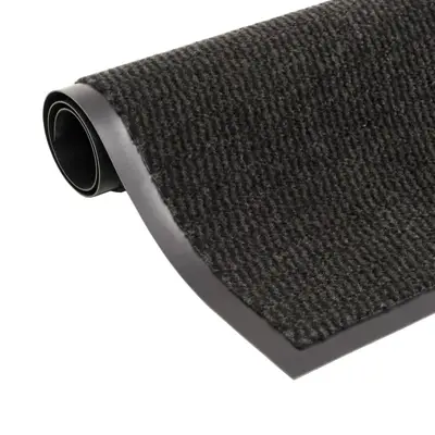 Covoare usa anti-praf, 2 buc., negru, 80x120 cm, dreptunghiular