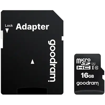 GOODRAM Card de memorie microSD Goodram 16 GB,UHS I,cls 10 + adaptor, M1AA-0160R12