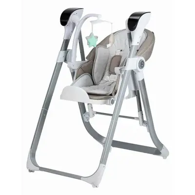 Scaun de masa si balansoar, FreeON, Oli Deluxe, 2 in 1, Transformabil, Multifunctional, Cu melodii…