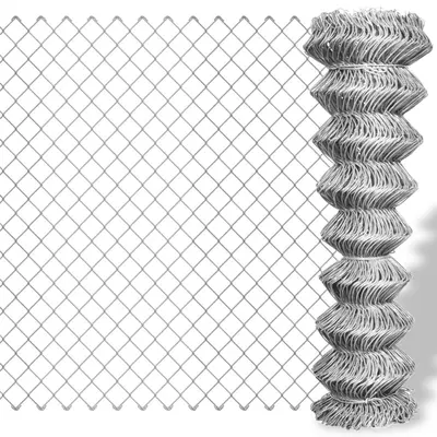 Gard legatura din plasa, argintiu, 15 x 1,25 m, otel galvanizat