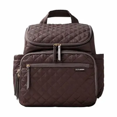 Rucsac pentru mamici, Skip Hop, Compartimentat, Matlasat, Cu multiple buzunare, Include 2 gentute…