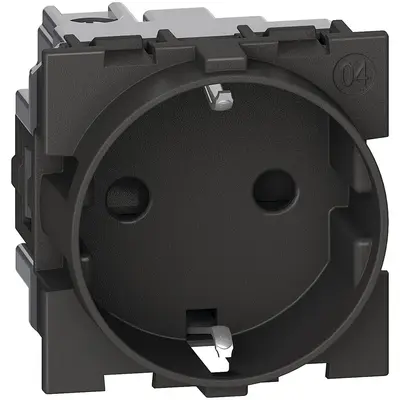 Priza 2M standard german Bticino Living Now KG4141, negru
