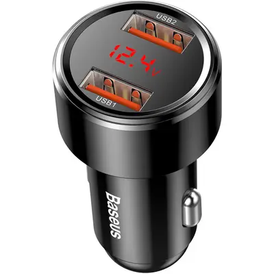 BASEUS Incarcator Auto Baseus Dual Magic Series Quick Charger CCMLC20A-01, Digital display, Output…