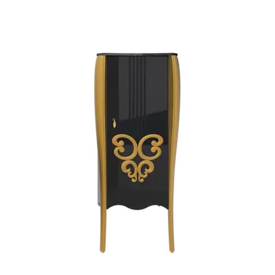 Dulap soldat baie Pierre Cardin Hermitage negru 70x162 cm